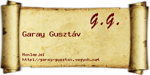 Garay Gusztáv névjegykártya