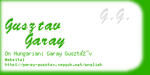 gusztav garay business card